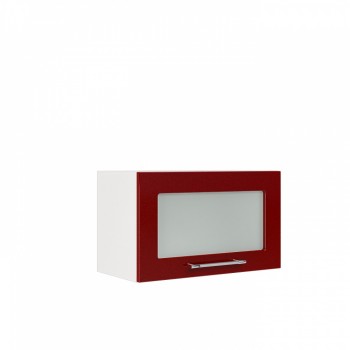 Бруклин ШВГС 600 Шкаф верхний горизонтальный со стеклом (Бетон коричневый/корпус Венге) в Артёмовске - artyomovsk.mebel54.com | фото