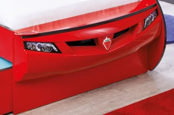 CARBED Кровать-машина Coupe с выдвижной кроватью Red 20.03.1306.00 в Артёмовске - artyomovsk.mebel54.com | фото
