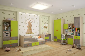 Детская комната Пуговка в Артёмовске - artyomovsk.mebel54.com | фото