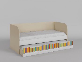 Диван-кровать Клаксон без машинок (Белый/корпус Клен) в Артёмовске - artyomovsk.mebel54.com | фото