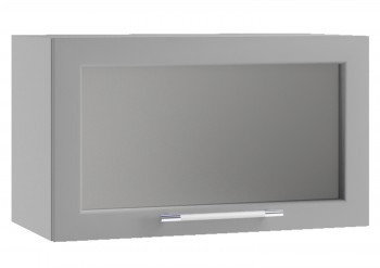 Кёльн ШВГС 600 Шкаф верхний горизонтальный со стеклом (Софт бланж/корпус Белый) в Артёмовске - artyomovsk.mebel54.com | фото