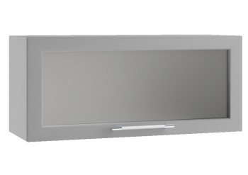 Кёльн ШВГС 800 Шкаф верхний горизонтальный со стеклом (Софт бланж/корпус Белый) в Артёмовске - artyomovsk.mebel54.com | фото