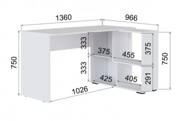 Компьютерный стол угловой СКМУ-3 дуб сонома/белый в Артёмовске - artyomovsk.mebel54.com | фото