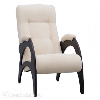 Кресло для отдыха Неаполь Модель 9 без лозы (Венге-эмаль/Ткань Ваниль Verona Vanilla) в Артёмовске - artyomovsk.mebel54.com | фото
