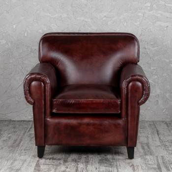 Кресло кожаное Элегант (Бордовый) в Артёмовске - artyomovsk.mebel54.com | фото