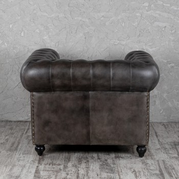 Кресло кожаное Лофт Честер (акация) в Артёмовске - artyomovsk.mebel54.com | фото