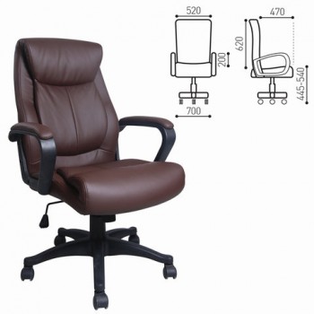 Кресло офисное BRABIX Enter EX-511 (коричневый) в Артёмовске - artyomovsk.mebel54.com | фото