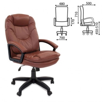 Кресло офисное BRABIX Trend EX-568 (коричневый) в Артёмовске - artyomovsk.mebel54.com | фото