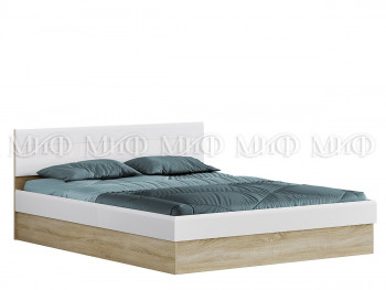 Кровать 1,4 спальня Фортуна (Дуб сонома/белый глянец) в Артёмовске - artyomovsk.mebel54.com | фото