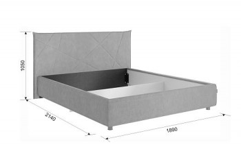 Кровать 1,6 Квест с подъемным механизмом (Топаз велюр) купить в Артёмовске - artyomovsk.mebel54.com | фото