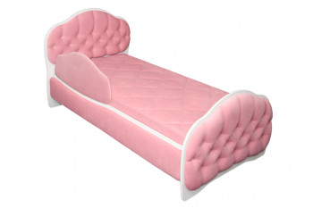 Кровать 160 Гармония 36 Светло-розовый (мягкий бортик) в Артёмовске - artyomovsk.mebel54.com | фото