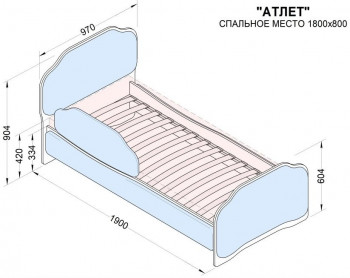 Кровать 180 Атлет 02 Бежевый (мягкий бортик) в Артёмовске - artyomovsk.mebel54.com | фото