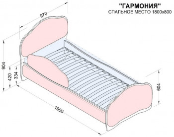 Кровать 180 Гармония 18 Бордовый (мягкий бортик) в Артёмовске - artyomovsk.mebel54.com | фото