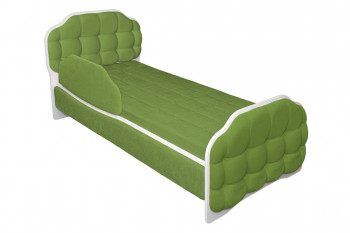 Кровать 190 Атлет Lux 76 Зелёный (мягкий бортик) в Артёмовске - artyomovsk.mebel54.com | фото