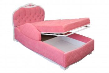 Кровать 190 Гармония Lux 32 Фиолетовый (мягкий бортик) в Артёмовске - artyomovsk.mebel54.com | фото