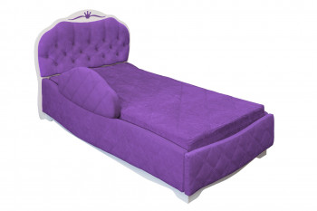 Кровать 190 Гармония Lux 32 Фиолетовый (мягкий бортик) в Артёмовске - artyomovsk.mebel54.com | фото