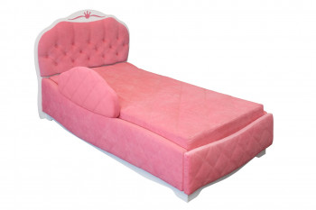 Кровать 190 Гармония Lux 36 Розовый (мягкий бортик) в Артёмовске - artyomovsk.mebel54.com | фото