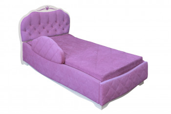 Кровать 190 Гармония Lux 67 Светло-фиолетовый (мягкий бортик) в Артёмовске - artyomovsk.mebel54.com | фото