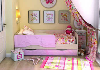 Кровать Алиса КР-812 1,6 Белфорд/Розовый металлик в Артёмовске - artyomovsk.mebel54.com | фото