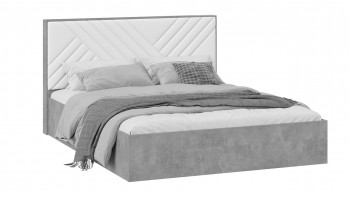Кровать без ПМ «Хилтон» Тип 1 Ателье светлый/Белый в Артёмовске - artyomovsk.mebel54.com | фото