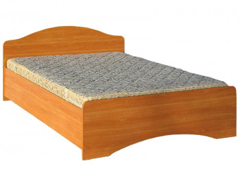 Кровать двойная 1600-1 без матраса (круглые спинки) Вишня Оксфорд в Артёмовске - artyomovsk.mebel54.com | фото