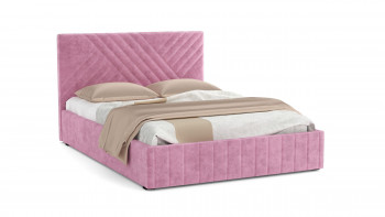 Кровать Гамма ш. 1400 (с основанием для хранения) (велюр тенерифе розовый) в Артёмовске - artyomovsk.mebel54.com | фото