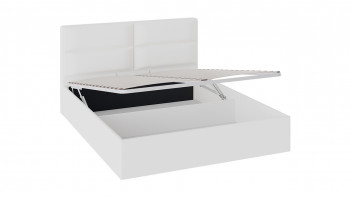 Кровать «Глосс» с мягкой обивкой и подъемным механизмом тип 1 (1800) (Белая) в Артёмовске - artyomovsk.mebel54.com | фото