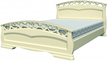 Кровать Грация-1 из массива сосны 1400*2000 Орех в Артёмовске - artyomovsk.mebel54.com | фото