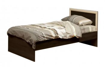 Кровать одинарная 21.55 (шир. 900) с настилом (венге/профиль дуб линдберг)/осн. в Артёмовске - artyomovsk.mebel54.com | фото