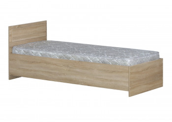 Кровать одинарная 800-2 без матраса (прямые спинки) Дуб Сонома в Артёмовске - artyomovsk.mebel54.com | фото