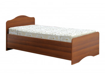 Кровать одинарная 900-1 без матраса (круглые спинки) Орех Таволато в Артёмовске - artyomovsk.mebel54.com | фото