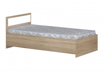 Кровать одинарная 900-2 без матраса (прямые спинки) Дуб Сонома в Артёмовске - artyomovsk.mebel54.com | фото