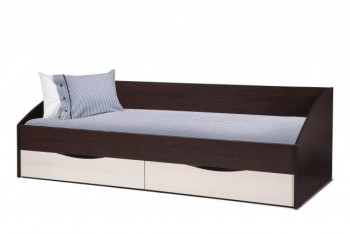 Кровать одинарная "Фея - 3" (симметричная) New (венге / вудлайн кремовый / ДВПО: белый) в Артёмовске - artyomovsk.mebel54.com | фото