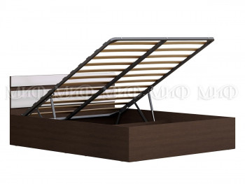 Кровать с подъемным механизмом Нэнси 1,4м (Венге/белый глянец) в Артёмовске - artyomovsk.mebel54.com | фото