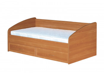 Кровать с ящиками с задней спинкой 900-1 без матраса Вишня Оксфорд в Артёмовске - artyomovsk.mebel54.com | фото
