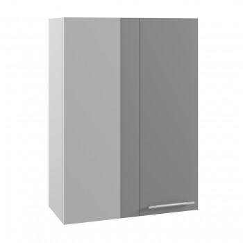Лофт ВПУ 650 шкаф верхний угловой высокий (Штукатурка белая/корпус Серый) в Артёмовске - artyomovsk.mebel54.com | фото
