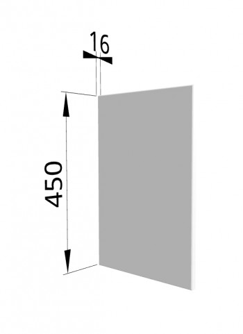 Панель торцевая (для шкафа горизонтального высокого) ВПГ Ройс (Белый софт) в Артёмовске - artyomovsk.mebel54.com | фото