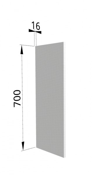 Панель торцевая (для шкафа верхнего высотой 700 мм) П Мелисса (Бежевый скин) в Артёмовске - artyomovsk.mebel54.com | фото
