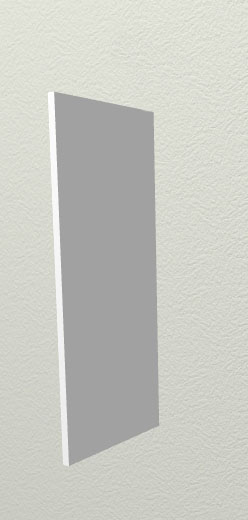 Панель торцевая П Капля (для шкафа верхнего) Белый в Артёмовске - artyomovsk.mebel54.com | фото
