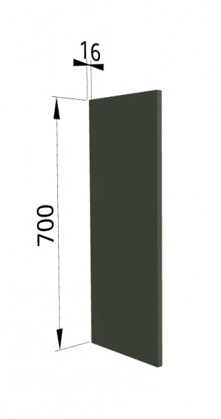 Панель торцевая П Квадро (для шкафа верхнего) Оливково-зеленый в Артёмовске - artyomovsk.mebel54.com | фото
