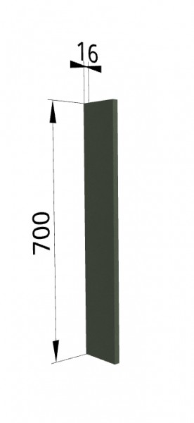 Панель торцевая ПТ 400 Квадро (для шкафа торцевого верхнего) Оливково-зеленый в Артёмовске - artyomovsk.mebel54.com | фото