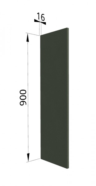 Панель торцевая ВП Квадро (для шкафа верхнего высокого) Оливково-зеленый в Артёмовске - artyomovsk.mebel54.com | фото