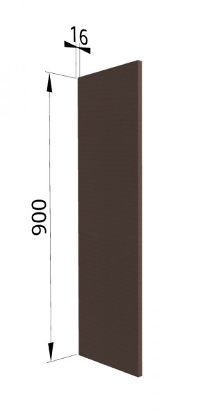Панель торцевая ВП Квадро (для шкафа верхнего высокого) Шоколад кожа в Артёмовске - artyomovsk.mebel54.com | фото