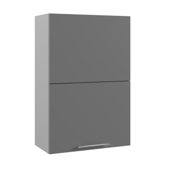 Ройс ВПГПМ 600 Шкаф верхний высокий Blum Aventos HF (Графит софт/корпус Серый) в Артёмовске - artyomovsk.mebel54.com | фото