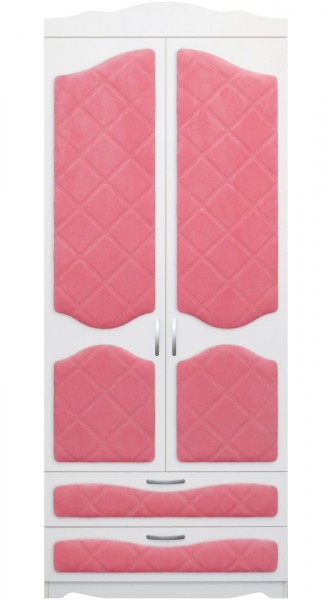 Шкаф 2-х створчатый с ящиками серии Иллюзия 89 Розовый в Артёмовске - artyomovsk.mebel54.com | фото