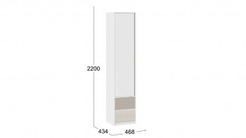 Шкаф для белья комбинированный «Сканди» Дуб Гарден/Белый/Глиняный серый в Артёмовске - artyomovsk.mebel54.com | фото