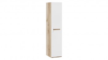 Шкаф для белья с 1-ой дверью «Фьюжн» Дуб Делано/Белый глянец в Артёмовске - artyomovsk.mebel54.com | фото