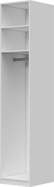 Шкаф ШР-1 зеркало, левый, Вива (Белый/Белый глянец/Платина) в Артёмовске - artyomovsk.mebel54.com | фото