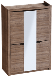 Шкаф трехдверный Соренто Дуб стирлинг/Кофе структурный матовый в Артёмовске - artyomovsk.mebel54.com | фото