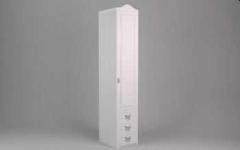 Шкаф угловой Бэлла с ящиками (Выбеленное дерево/Белый) в Артёмовске - artyomovsk.mebel54.com | фото